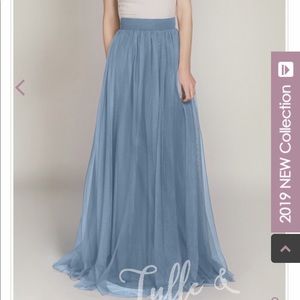 Blue tulle skirt